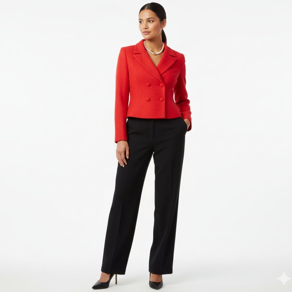 Liz Claiborne NWT $290 Terracotta Double Breasted Blazer 12P Extremly CHIC!